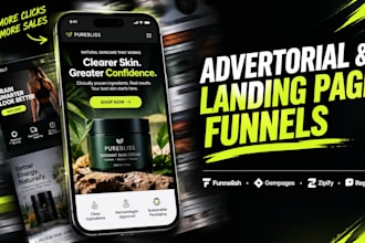 funnelish advertorial landing page gempages zipify replo ecom funnel builder