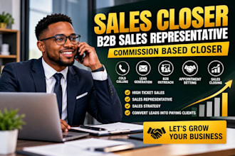 be sales closer salesperson b2b sales representative commission based closer