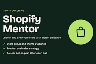 be your shopify mentor, dropshipping coach and ecommerce consultant