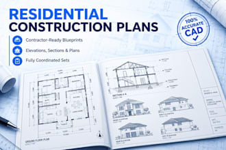 create residential construction drawings for your house project