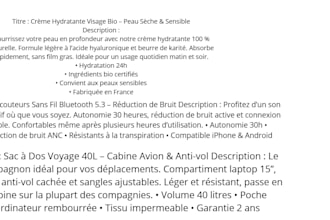 je crée 10 descriptions produits shopify amazon optimisées seo livraison en 1h