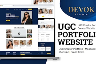design ugc portfolio website, ugc portfolio website for ugc creators