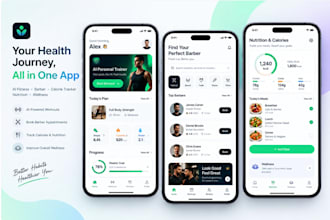 develop ai fitness app, barber app, calorie tracker, nutrition, wellness app