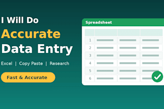 do data entry, web research, and copy paste work