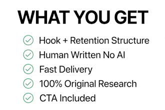 write engaging youtube script, short video script, or podcast script