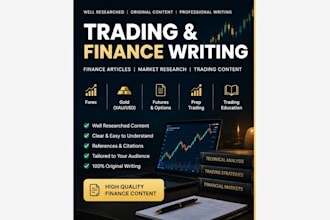 write professional trading and finance articles