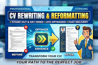 rewrite format and optimize your professional resume or CV