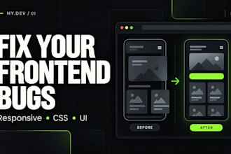 fix react nextjs css and ui bugs for a responsive website