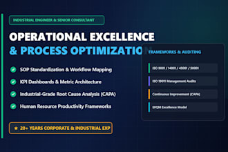 improve operational excellence with kpis, sops, and process optimization