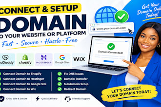 connect domain to any website, transfer domain dns on godaddy, google site, wix