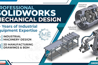 do 3d cad modeling and mechanical design in solidworks