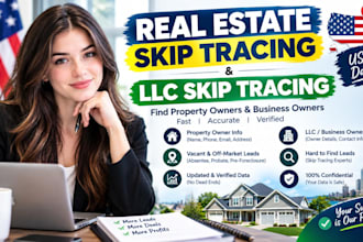 do verified real estate skip tracing and llc skip tracing in bulk