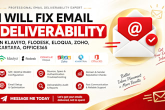 fix email deliverability in klaviyo dmarc flodesk eloqua zoho kartara office365