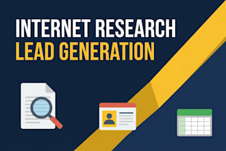 do internet research and find business leads and contacts