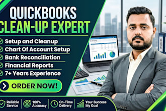 do quickbooks setup, cleanup and bank reconciliation in quickbooks online