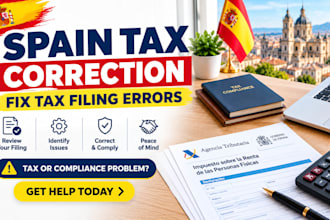 fix spain tax filing errors and resolve tax compliance issues