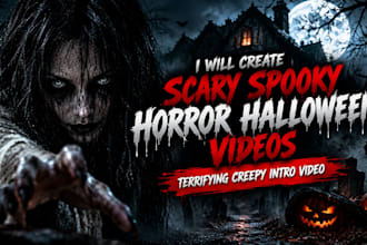 create creepy horror video, scary halloween horror intro, and screamer