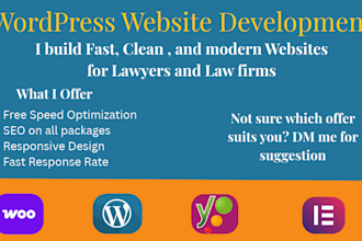 design a law firm wordpress website with elementor