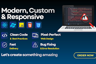 build a responsive website with react, tailwind CSS and HTML
