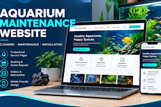 design an aquarium maintenance website with booking