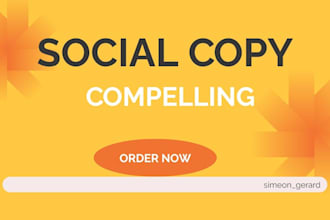 write a compelling social copy