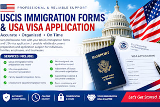 prepare uscis immigration forms and USA visa application
