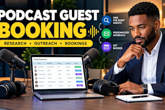 research and book podcast guests with targeted guest outreach