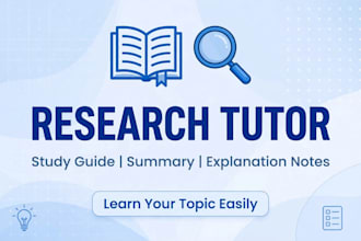 be your research tutor for study guides summaries and case study explanation