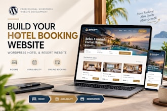 build a hotel booking wordpress website for hotels and resorts