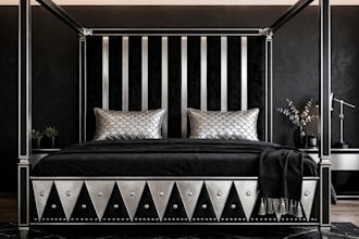 create luxury 3d designs of bed kitchen door sofa