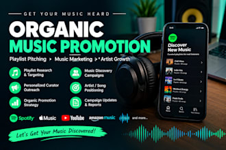 do organic music promotion and playlist placement campaign