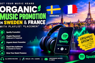 promote your music organically in sweden and secure playlist placements