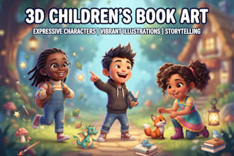 design children storybook illustration and children book illustration for kids