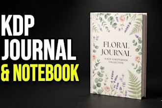 do professional KDP book cover, journal and notebook covers