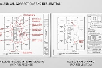 fix fire alarm ahj comments for resubmittal