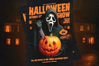 create halloween flyer,spooky black friday motion flyer halloween party flyer