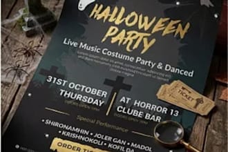 create halloween flyer,spooky black friday motion flyer halloween party flyer