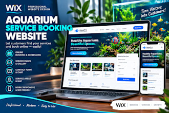 design an aquarium service booking website with online scheduling
