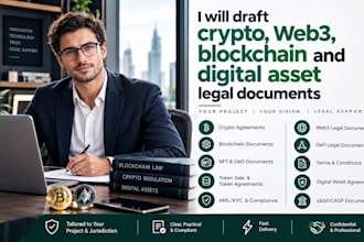 draft digital asset legal document, review crypto, web3, blockchain documents