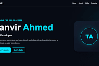 create a modern responsive portfolio website