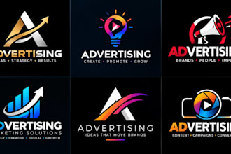 design a professional, marketing, agency, media, or promotional advertising logo