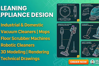 do cleaning appliances design, vacuum cleaners, mops, floor cleaning machines