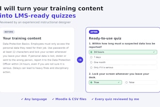 turn your training content into lms ready quizzes