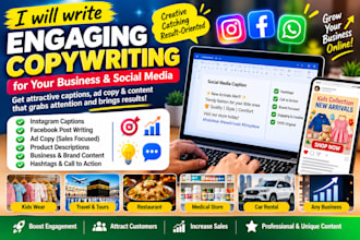 write engaging social media captions and marketing copy