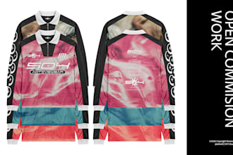 design y2k streetwear, activewear jersey, racing polo shirt