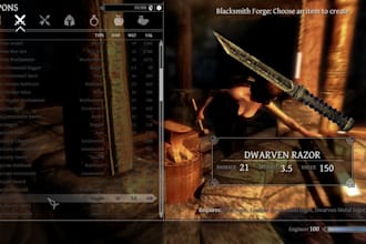 create custom skyrim se as mods, weapons, armor, followers and game mods