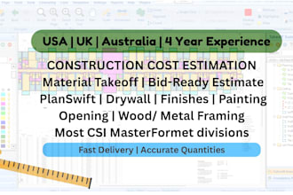 takeoff, cost estimation, planswift