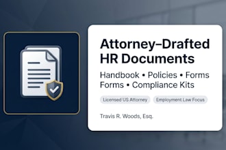draft a complete legal HR documentation and onboarding package