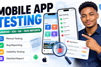mobile app testing, android ios QA testing and bug reporting