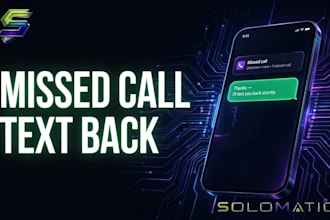 set up missed call text back and lead follow up automation